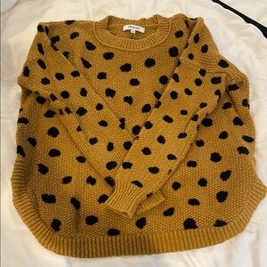 Madewell Polka Dot Mustard Sweater